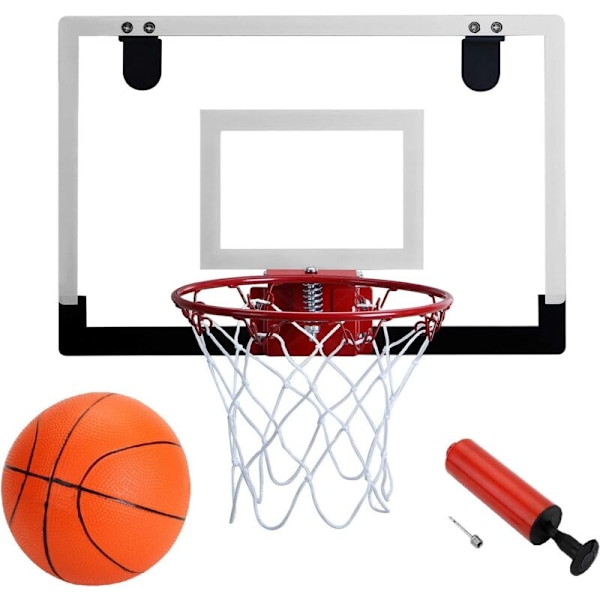 Over The Door Pro Mini Basketball Hoop for Kids, Voksne og Tenåringer, for Dør og Vegg med Komplett Basketball Tilbehør (18\" x 12\")