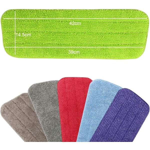 6 stk. Mop-udskiftning, Udskiftningsrengøringsdæksel Mop-udskiftningspuder, Mikrofiber Spray Mop til Spray Mops, 42 14 cm