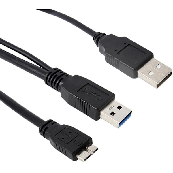 Svart hårddiskkabel / drivenhetkabel från A -USB B 3.0 Y