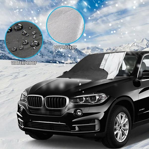 Bilskydd för vindruta, magnetiskt skydd för vindruta, hopfällbart skydd, universella frostskyddande filmer för bil mot frost, snö, is och sol