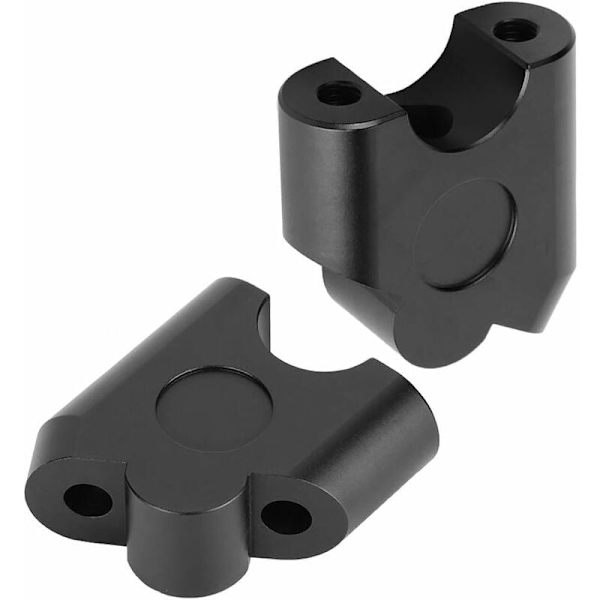 Styreforhøyer, 2 stk 22mm Universal Motorsykkel Styrehåndtak Bakre Styreklemme Flytt Monteringsadapter (Svart)