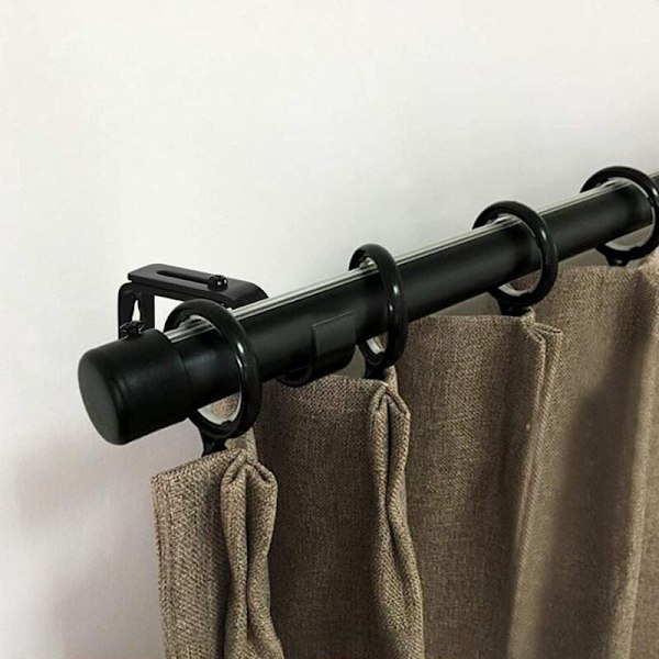 4Pcs Curtain Rod Brackets Set Heavy Duty Metal Pole Holder for Wall Home Bedroom Office with 8 Screws Fixing