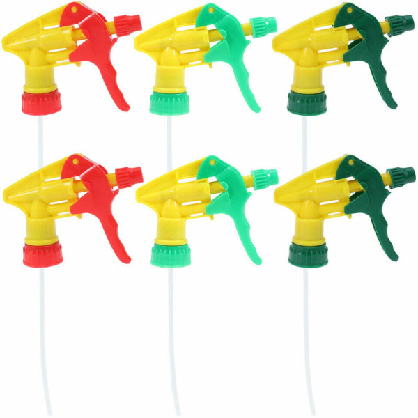 6 stk kjemikaliebestandig trigger sprayflaske dysehode