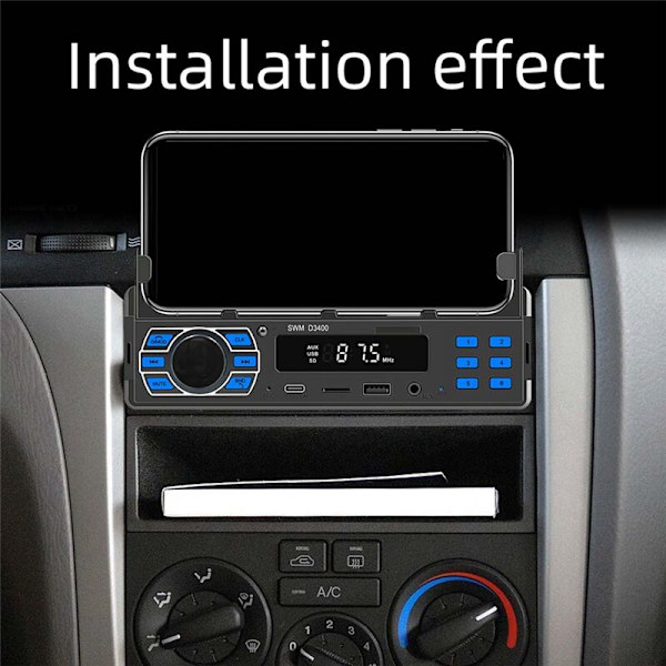 Monitoiminen auton Bluetooth-soitin, tukee sijainnin ja löytämisen U-levyn liitäntäkortin HD-häviötön musiikkiauton Mp3