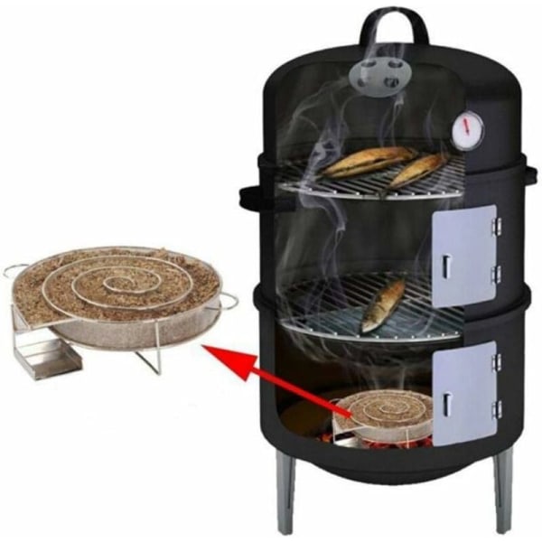 BBQ Cold Smoke Generator - Pelletsrökare för rökare som röker kött fisk rostfritt stål grillgrill