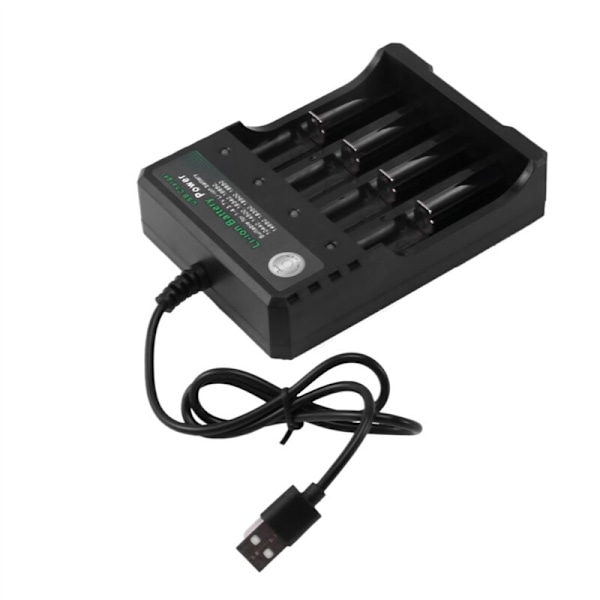 3X 4-Slots Genopladelig Smart USB Li-ion Batterilader til 18350 18500 18650 Aaa