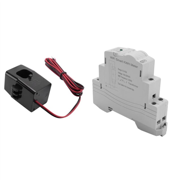 Tuya Enfasig WiFi Intelligent Energimätare 100A DIN-skena Noggrann Mätning Voltmeter Amperemeter Effekt ATMS1603