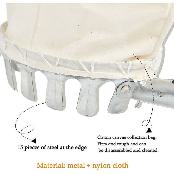 Frugtplukker, Frugtsikkerhedsnet, Frugtnet, Fersken Pære Æbleplukker 16cm Frugtplukkepose Høst Hjælper Frugtplukkekurv