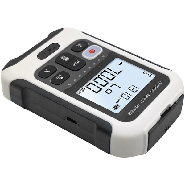 Hvit Optisk Fiber Effektmeter Høy Presisjon Multifunksjonell Optisk Fiber Tester for Kommunikasjonsteknikk