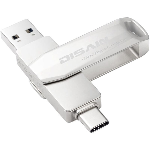 32G U6L Dubbelanvändning U-disk, för dator/mobil, USB 3.1/Type-C Rotation, Dubbel Hög Flash-enhet