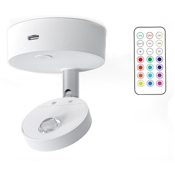 LED-strålkastare Trådlös fjärrkontroll Skåp RGB-strålkastare Strålkastare för sovrum Vinkällare Dekorationsljus