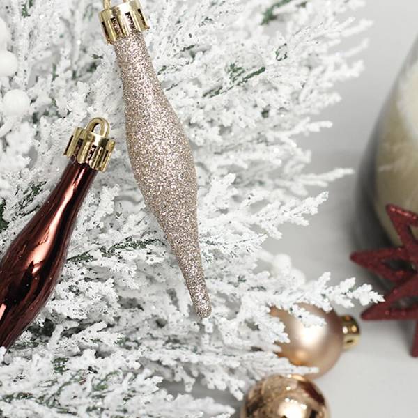 8 cm julgranskulor, 16 st färgglada krosssäkra glitterkulor set julgransprydnader semesterfest bolldekoration