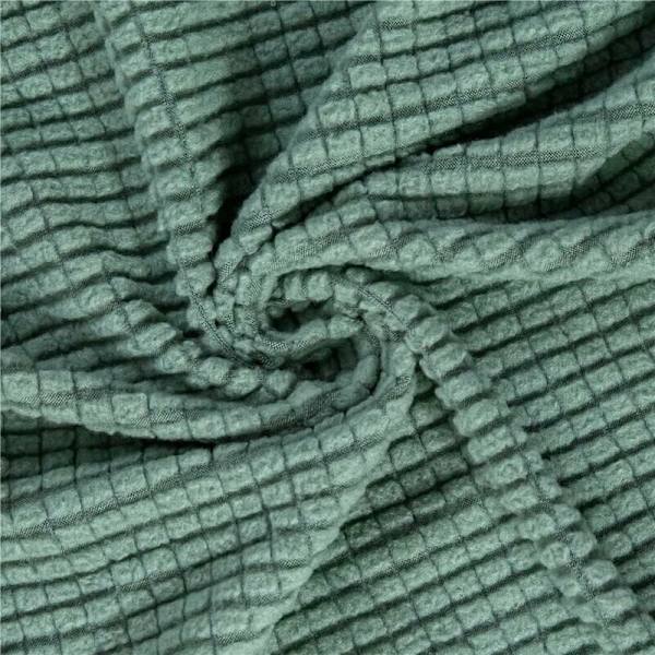 Set med 6 skandinaviska jacquard stolsöverdrag, enfärgade matstolsöverdrag, stolsöverdrag utan armstöd för kök, vardagsrum, kontor (grönt, 6 st)--