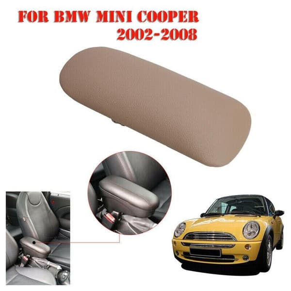 Kunstig læder midterkonsol armlæn betræk til 2002-2008 Beige