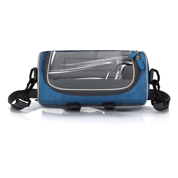Praktisk Cykeltaske, Ny Enkelt Skuldertaske, Udendørs Cykling Skuldertaske, Multifunktionel Touchscreen Taske, Forreste Opbevaringstaske (Lyseblå) -DEN