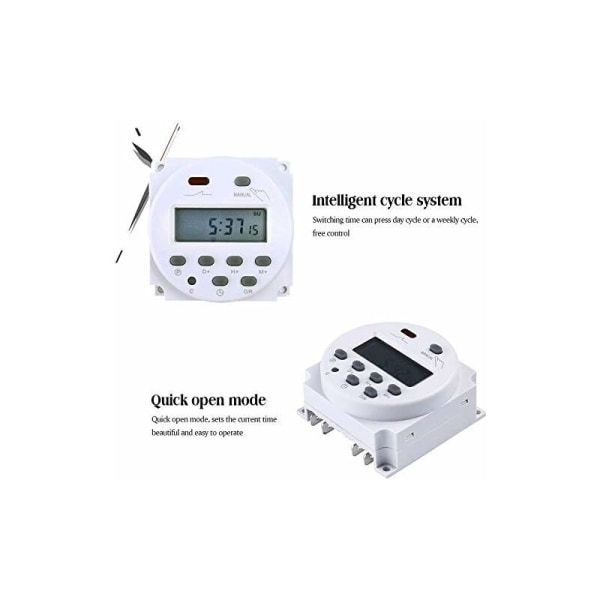Elektroninen ajastin DC12V 16A 17 ohjelmaa Ohjelmoitava LCD-näyttö -