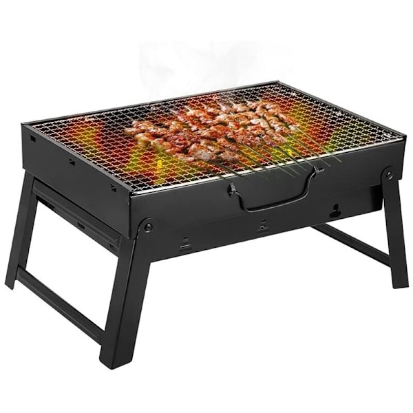 Kolgrill, Bärbar Kolgrill, Fällbar Lämplig för Utomhuscamping Grill, Grill, Stor