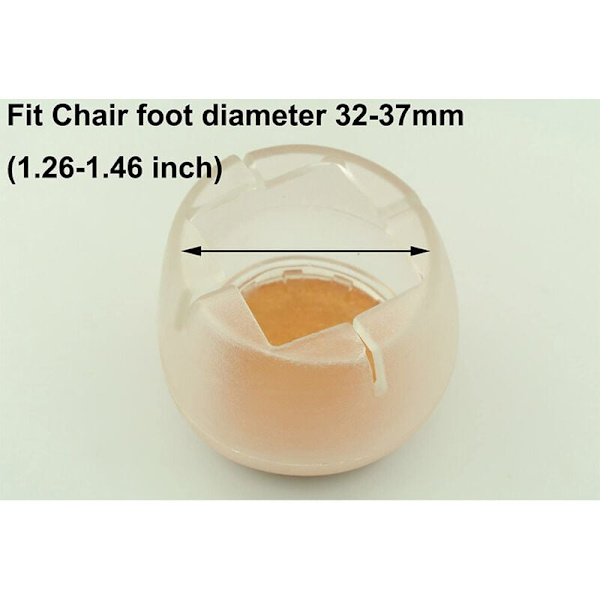 20 kpl sarjaa Tuoli Anti-Floor Protector Silikoni Vinkkejä Pöytä Huonekalut Lattia Naarmu (Koko 1-1/4 1-1/2 Tuumaa)