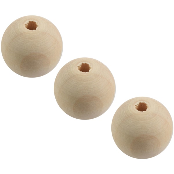 30X Træ Kugleafstandsperler 25mm (1 Tomme) - Fremstilling af Resultater, DIY Håndværk Træfarve