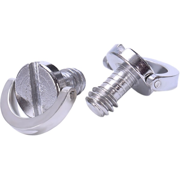 1/4 tum D-ring kamera frigöringsskruv stativ skruvadapter anslut DSLR-kamera tillbehör - 2-pack