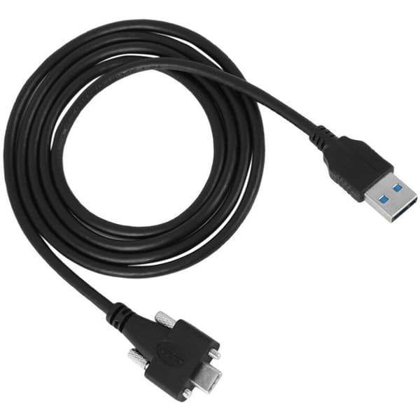 4Ft 1.2M Usb 3.0 A hann til Usb 3.1 Type C Usb-C Type-C med dobbel skruer låsing Standard Usb 3.0 Type A hann datakabel på panel