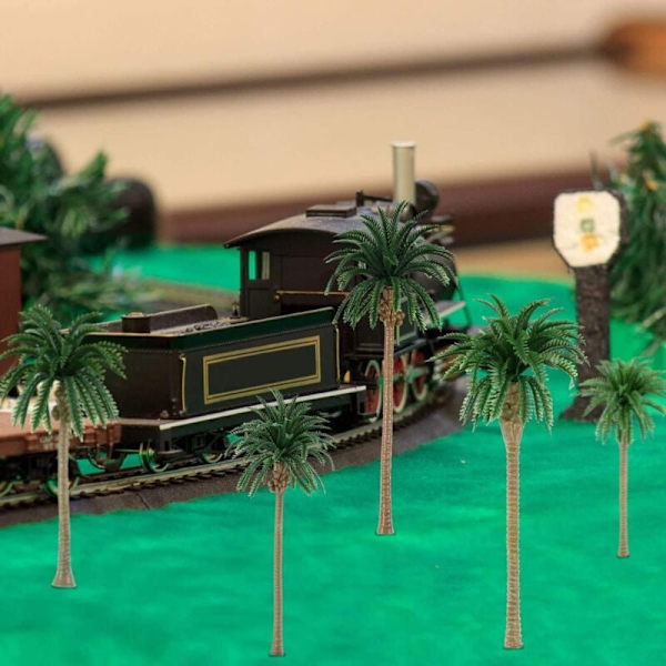 10 kpl Kookospalmun Malli Maisema Puu, Vihreä Maisema Malli Palmupuut Maisema, Kookospalmun Malli Miniatyyri Kasvi Ruukut Bonsai Käsityö Mini Lan