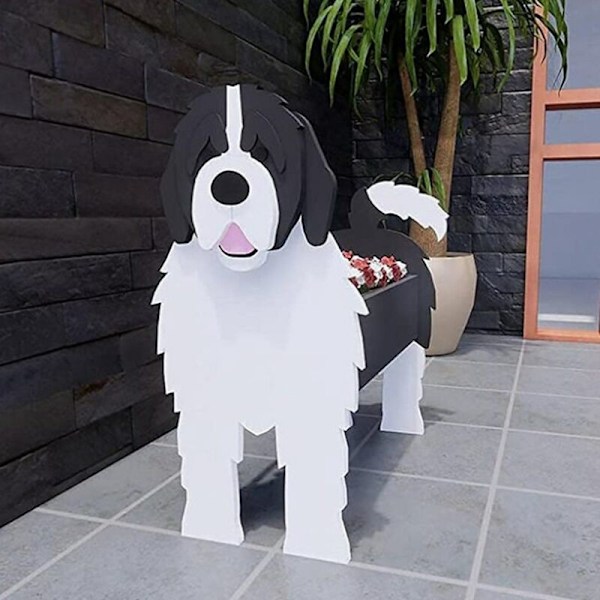 Sød tegneserie dyr hund form potte potte haveindretning sukkulent potte (C)