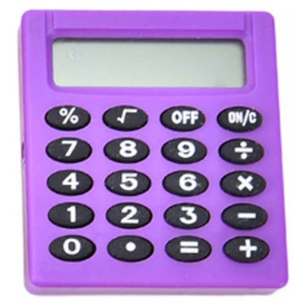 Lommeregner, 1 stk. 8 cifre elektronisk mini lommeregner til matematikundervisning, daglig brug eller kontor (lilla)