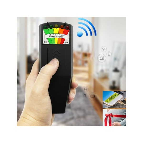 Portabel 5 LED EMF-mätare Magnetiskt Fält Spöksökning Paranormal Utrustning Testare Mätare