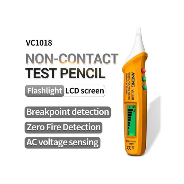 Voltmeter Elektrisk Sensor Test Penna AC Digital Voltmeter Orange