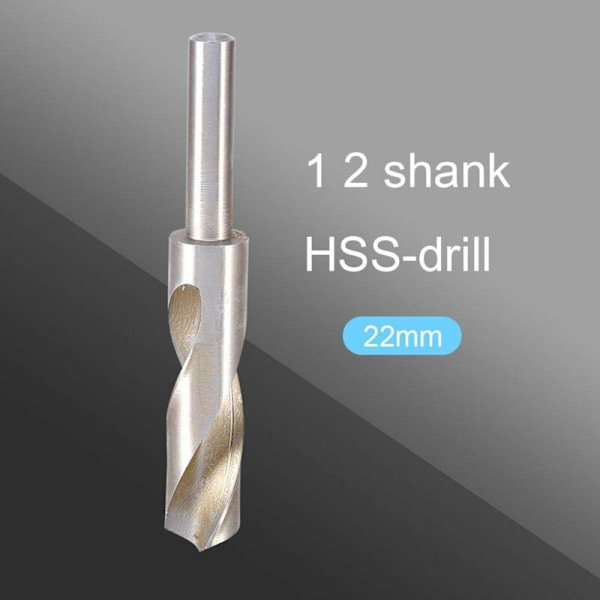 22mm Spetsdiameter 4241 HSS Snabbstål Smeds Spiralborr 1/2\" Rak Skaft Borrverktyg