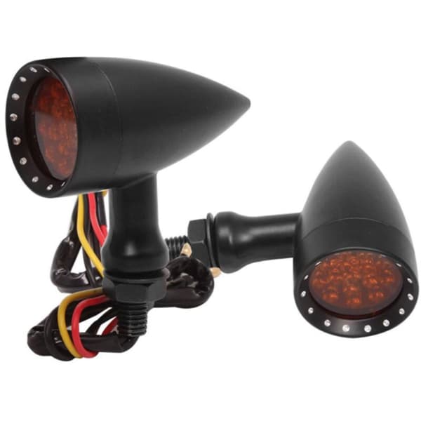 Motorcykel LED Blinklys Modificeret Tilbehør Sort