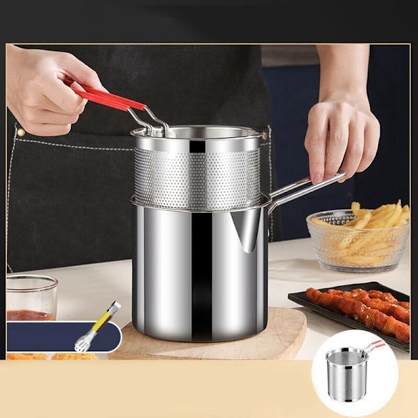 Pastaske Fritureskurv Filtreringsrester Mesh Si til Grøntsager Fritter Løg Ringe Kyllingevinge