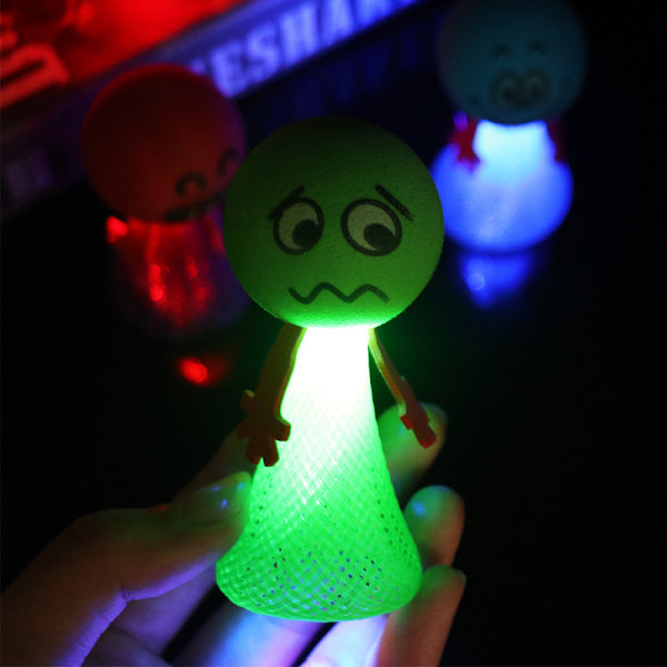 1 st Bounce Leksaker med LED-lampor för barn Jul Halloween födelsedagsfest (slumpmässig färg)