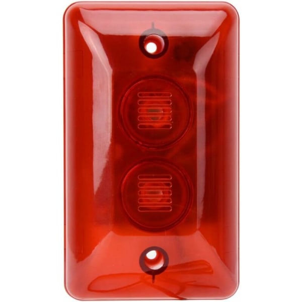 Ljud och ljus varningsblixtljus, LED-blixtsiren 12V trådbunden, hemsäkerhetslarmsystem (röd)