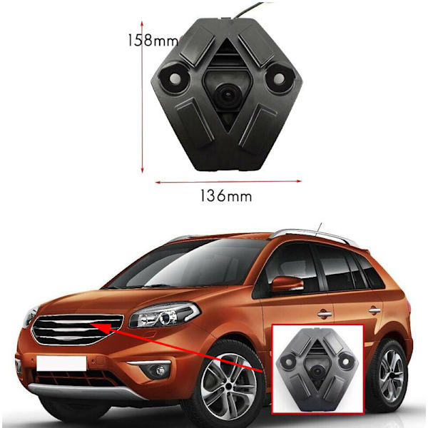 Auton etusäleikön kamera Vedenpitävä pysäköintikamera Yönäkökamera Renault Koleosille