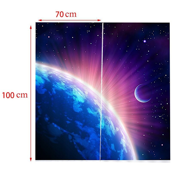 Moderne mørkleggingsgardiner for soverom, vindusgardiner for stue, 85 % 3D-skyggelegging, jordblomsttrykk 100 x 140 cm (H x B)