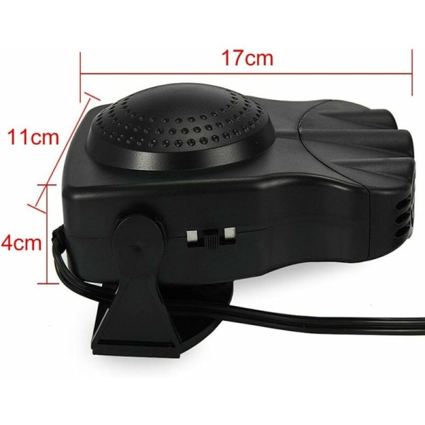 Auton lämmitin, 150 W, 30 sekuntia, 3 lämmitystasoa, kannettava pysäköintilämmitin, huurteenpoisto ja nopeasti ikkunat, 12 VDC (musta)