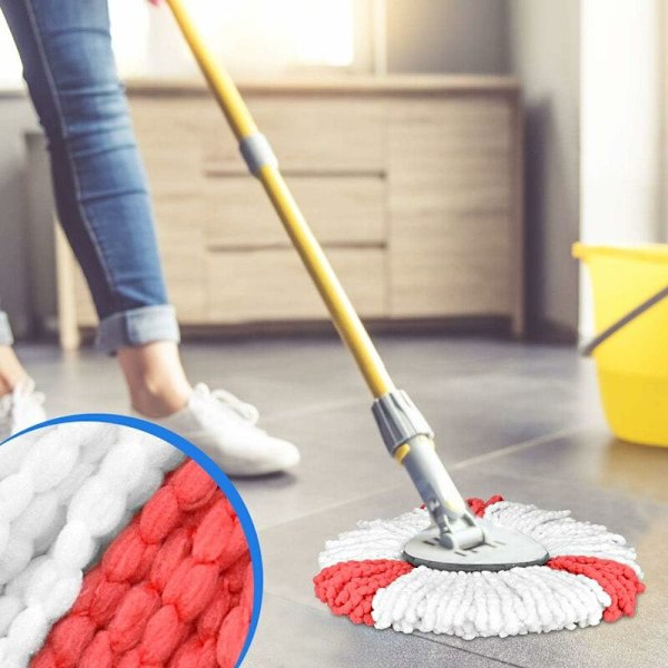 Mikrofiber Mopphode 2 i 1 Reserve Mopphode Trekantet Mopphode Mopphode -4 stk-