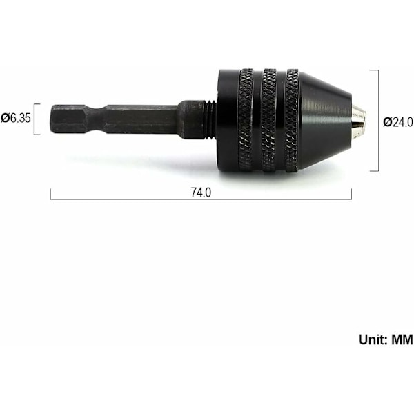 0,6 till 8 mm Snabbspännschuck skruvdragare slagnyckel chuck snabbspännsborr 1/4 \" bitsadapter Hex skaft chuck J00501