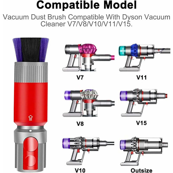Naarmuuntumaton pölyharja Dyson Outsize-, V7-, V8-, V10-, V11-, V15-imureille, imurin lisävarusteet Dysonille