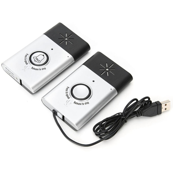 Mini Bærbar 2.4GHz To-vejs Stemme-Intercom Trådløs Dørklokke Intercom System