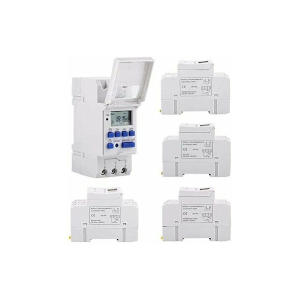 Elektrisk Timer Tidsrelæ Tidsafbryder LCD Display Ugentlig Forudindstillet Programmerbar ( 220V )
