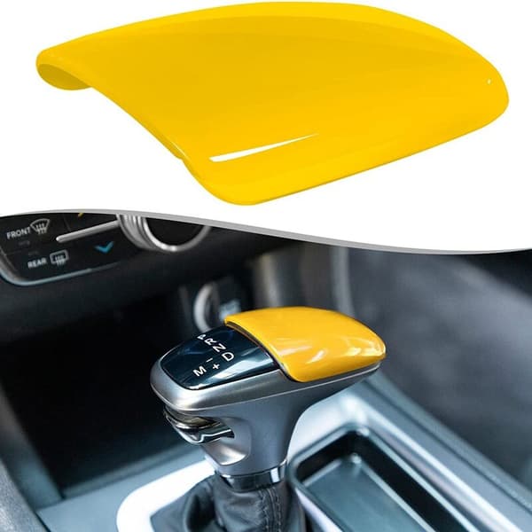 ABS Gear Shift Knob Cover Interiør Tilbehør til Charger 2015-2021 (Gul)