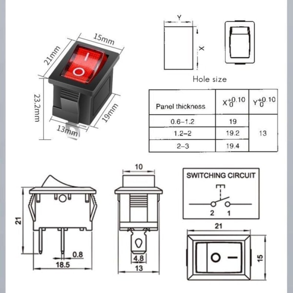 IP67 Vedenkestävä kytkin 12V DC 20A Suurivirtainen vedenkestävä kytkin