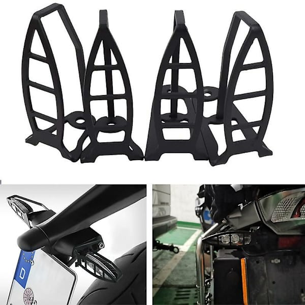 2 Par Motorcykel For- og Bagblinklys LED-Indikatorlys Grillbeskyttelsesdæksel til F700gs F