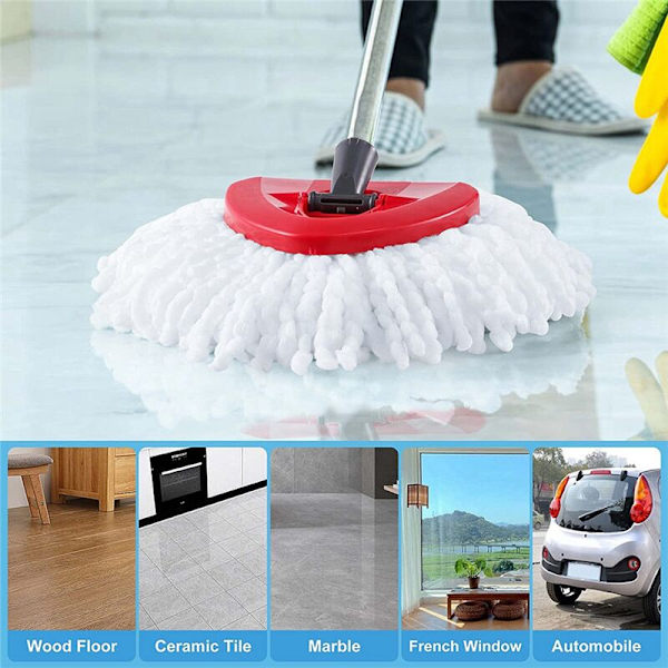 9 Pakk EasyWring & Clean Mop Byttehoder, Turbo Mop Mikrofiberhode, Mop
