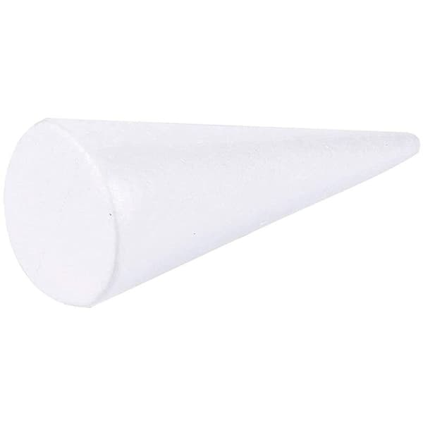 Skumträdkottar för DIY, vita polystyrenkonstmaterial (4,5 x 13,5 tum, 4-pack)