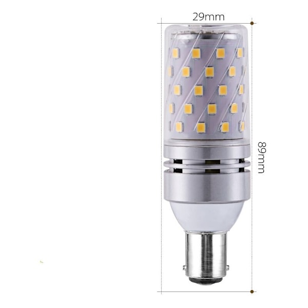 LED B15 Majslampor 12W, motsvarande 100W glödlampa, 1200lm, varmvit 3000K ljuskronelampor, dekorativa ljuslampor B15 sockel, icke-dimmbar LED