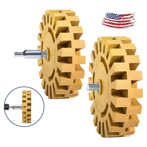 Decal Remover Eraser Wheel Rubber Disc Tool Kit til bil
